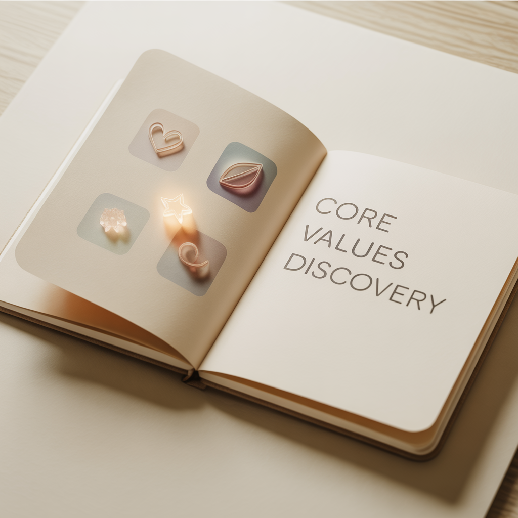 a journal recording your core values